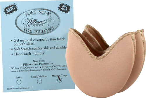 Pillows For Pointes Soft Seam Gel Toe Pillows - Tan