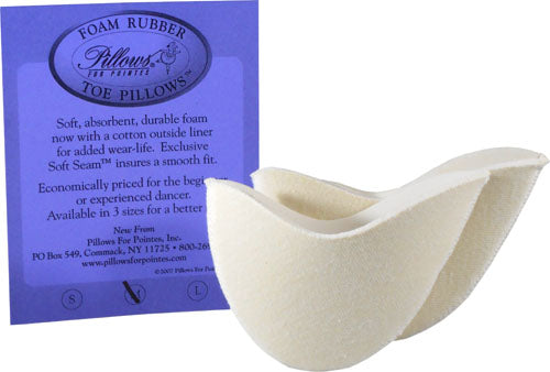 Pillows For Pointes Foam Rubber Toe Pillows – Soft Seam™, White