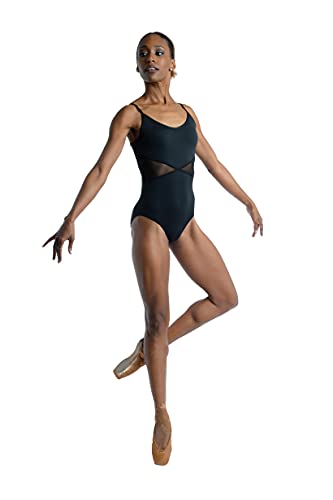 Danz N Motion Womens Camisole Mesh-Waist Leotard Style 21100A