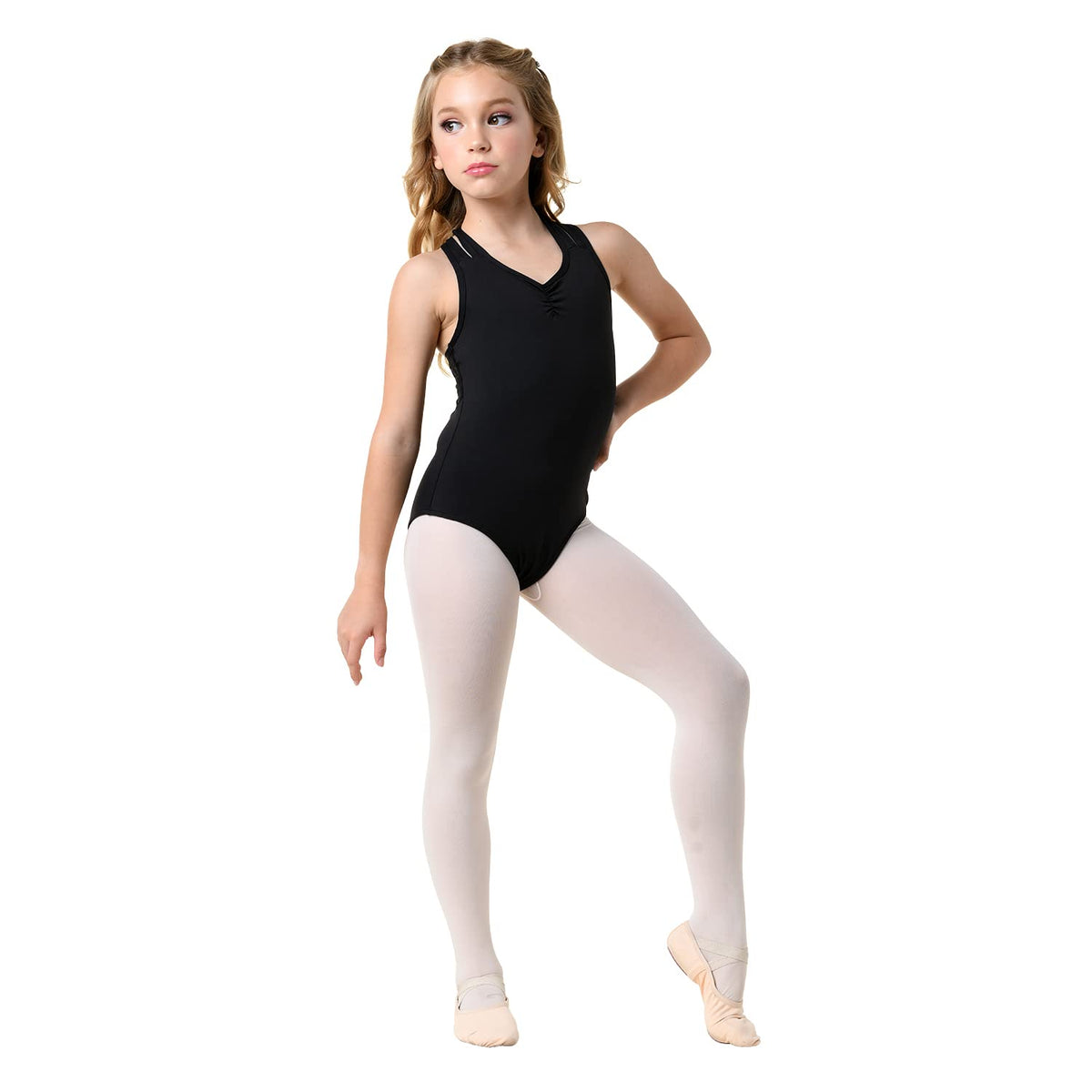 Danz N Motion Double Strap Racer Lace Back Leotard