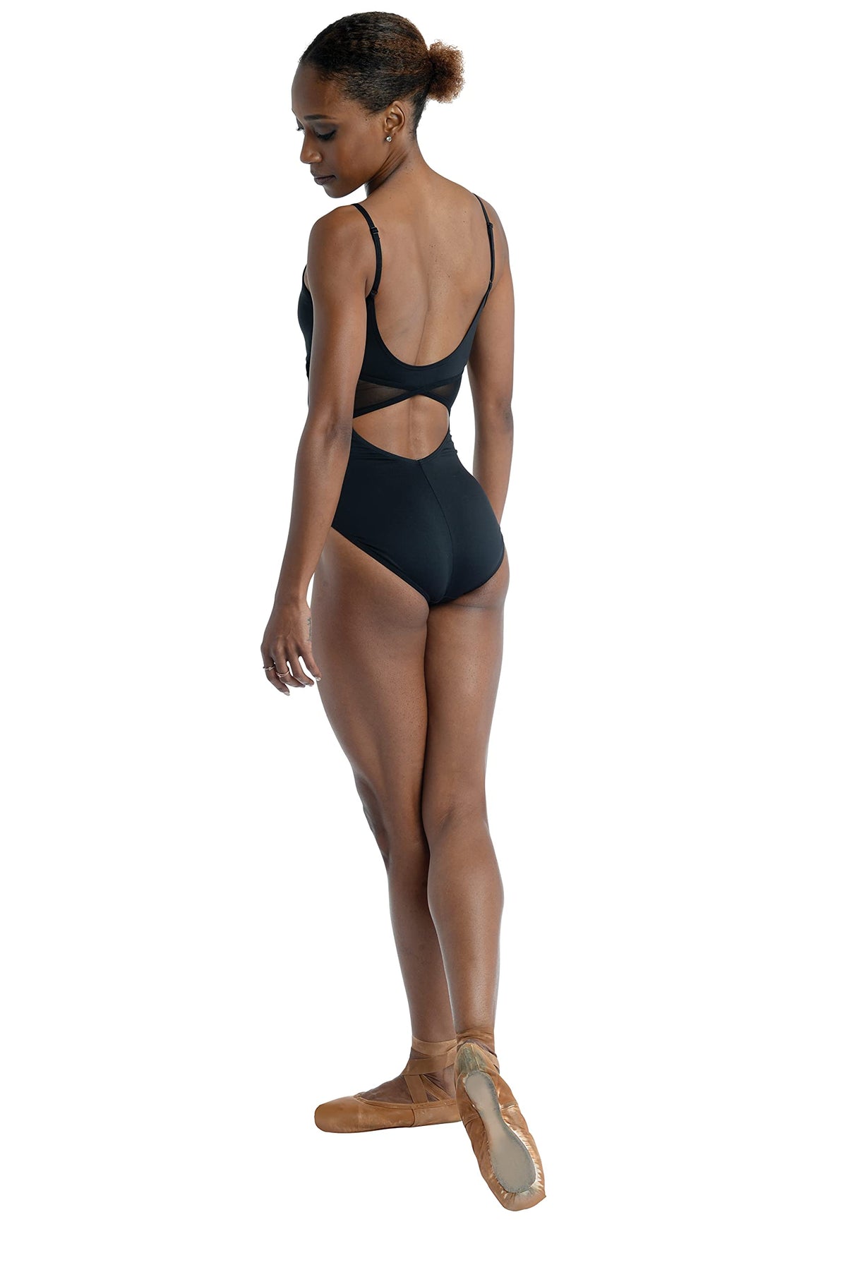 Danz N Motion Womens Camisole Mesh-Waist Leotard Style 21100A