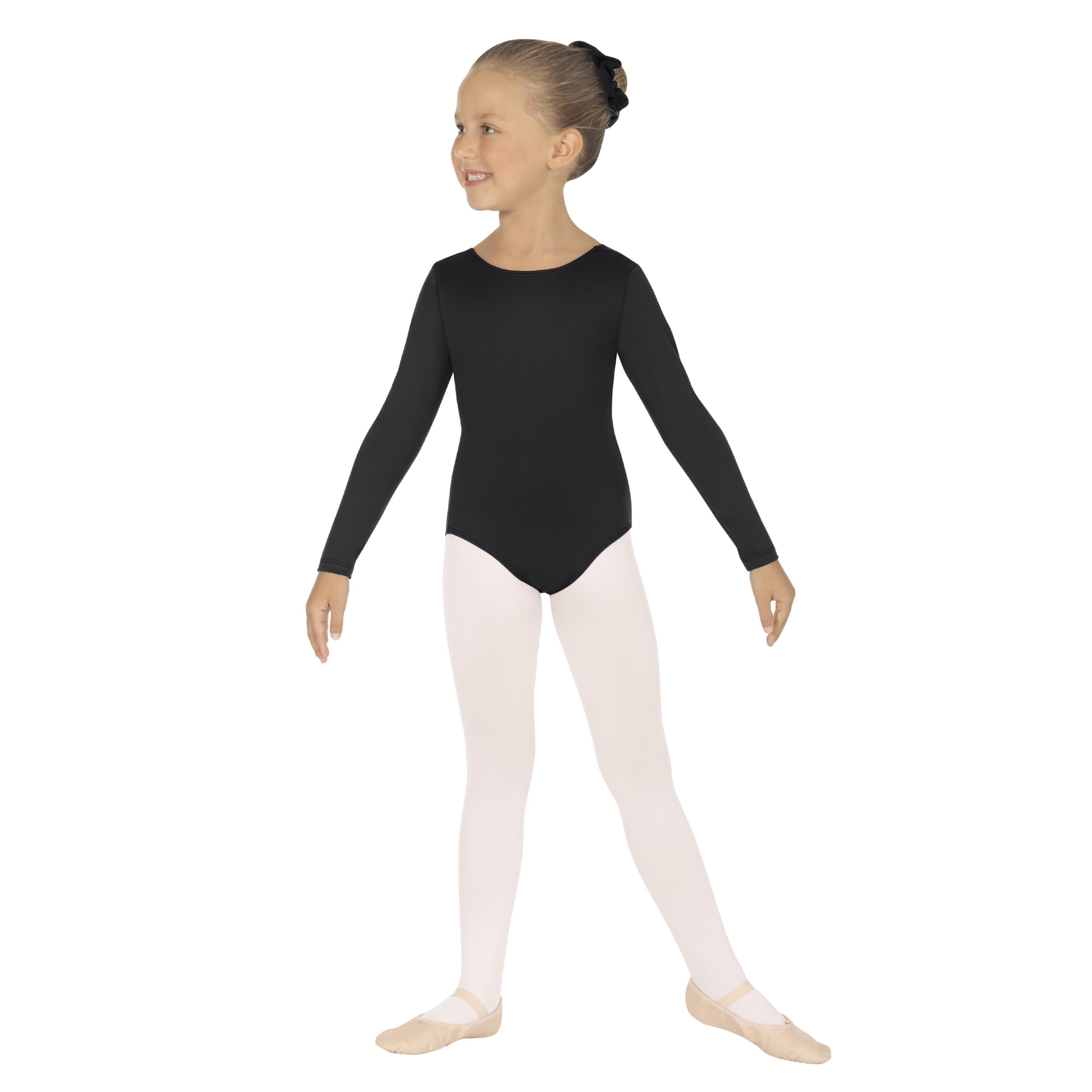EUROTARD Girls Long Sleeve Leotard with Cotton - 10408