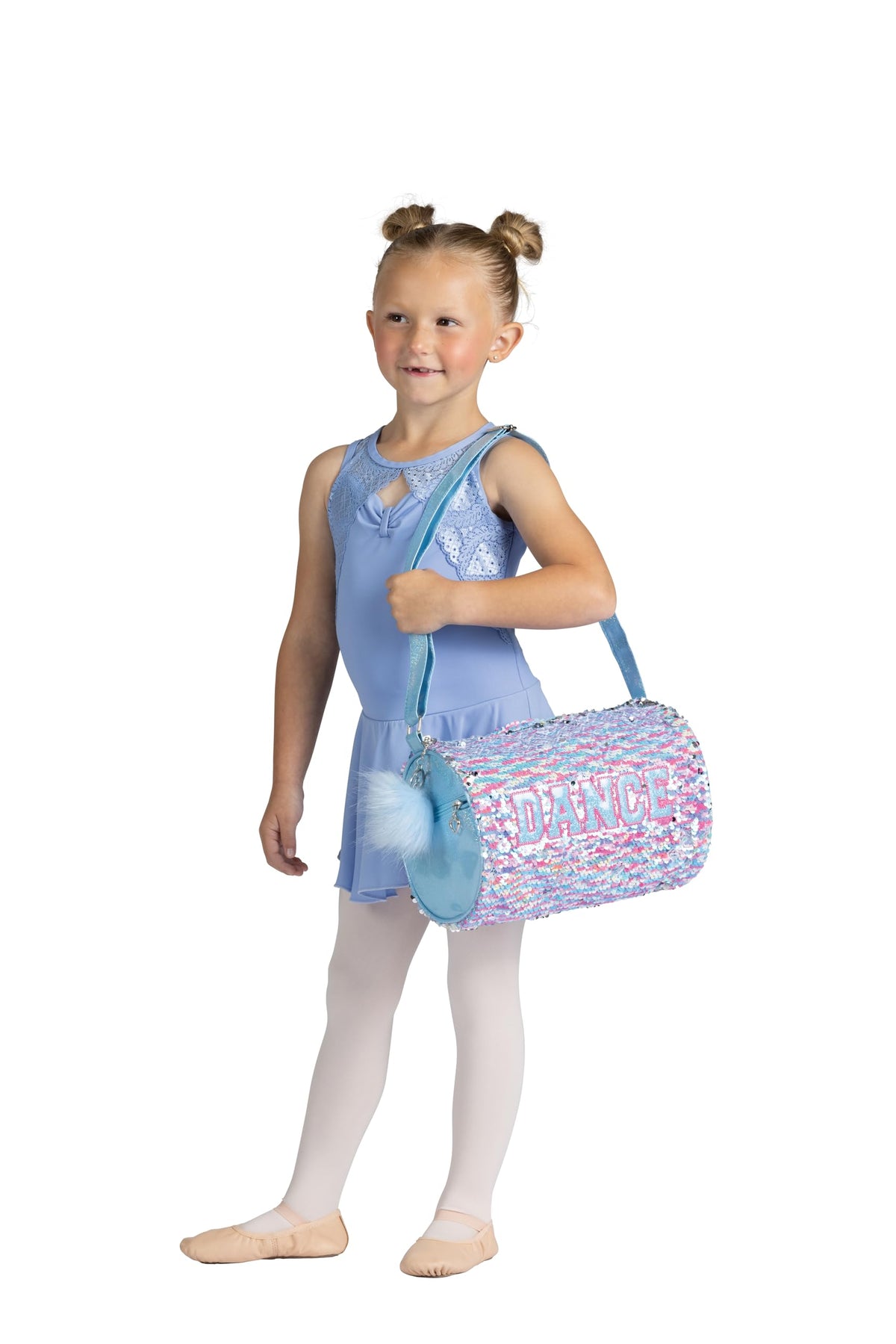 Danznmotion Cotton Candy Bliss Roll Dance Bag, Light Blue, B24504