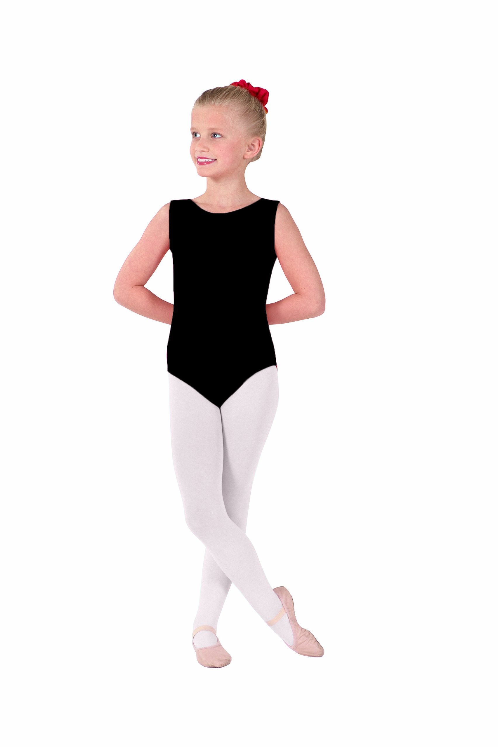 EUROTARD Girls Tank Leotard with Cotton 1089