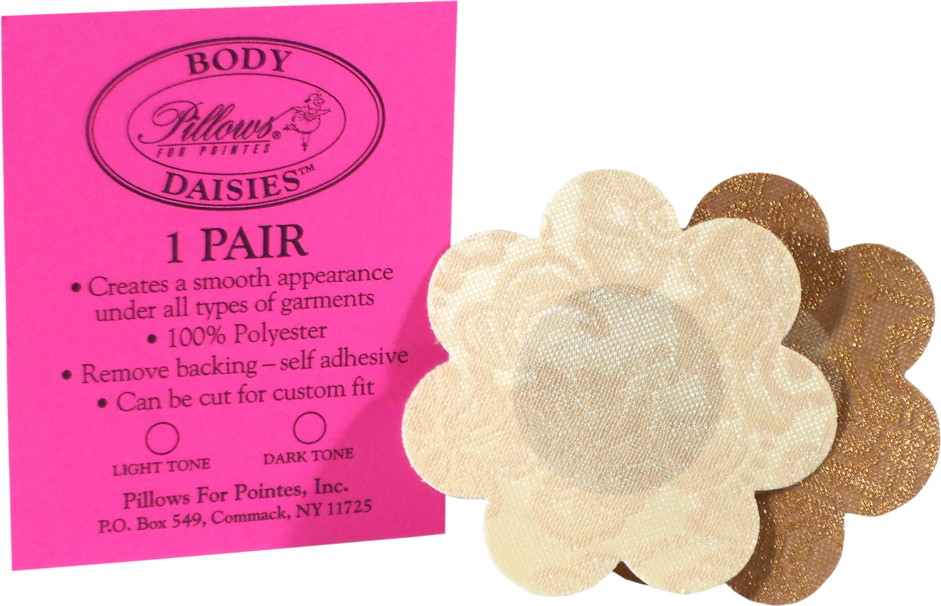 Pillows For Pointes Stikit 2 Me® Self-Adhesive Body Daisies – Smooth, Discreet Coverage - One pair