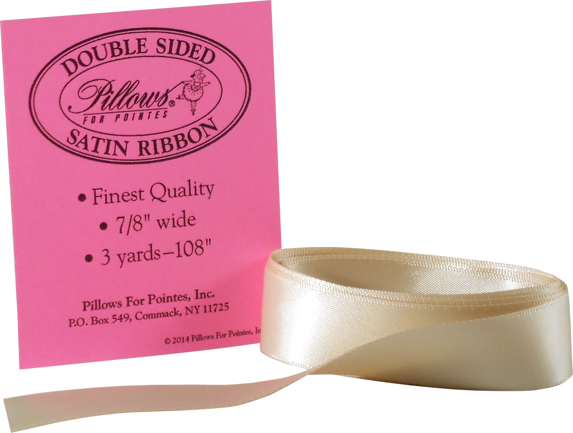 Pillows For Pointes Double Faced Satin Ribbon – 3 Yards, Euro Pink, 100% Nylon