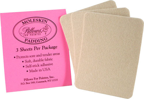 Pillows for Pointes Medical-Grade Moleskin – Self-Adhesive Foot Protection, 3 Sheets