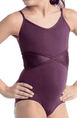 Danz N Motion Womens Camisole Mesh-Waist Leotard Style 21100A