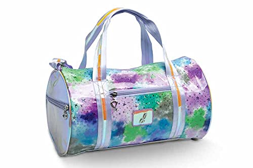 Danz N Motion Kids Dance Bag with Pastel Clouds and Stars Duffel Style 13 Inches by 8 Inches Model B21515