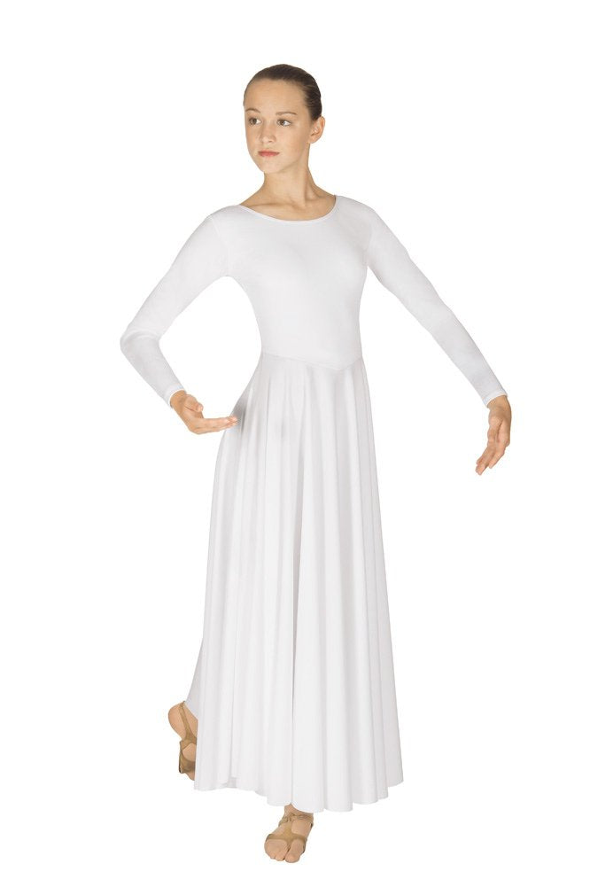 Eurotard Womens 13524 Long Sleeve Worship Praise Liturgical Full Dance Dress