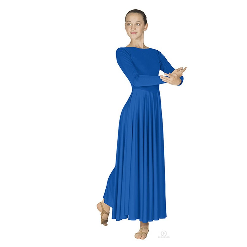 Eurotard Womens 13524 Long Sleeve Worship Praise Liturgical Full Dance Dress