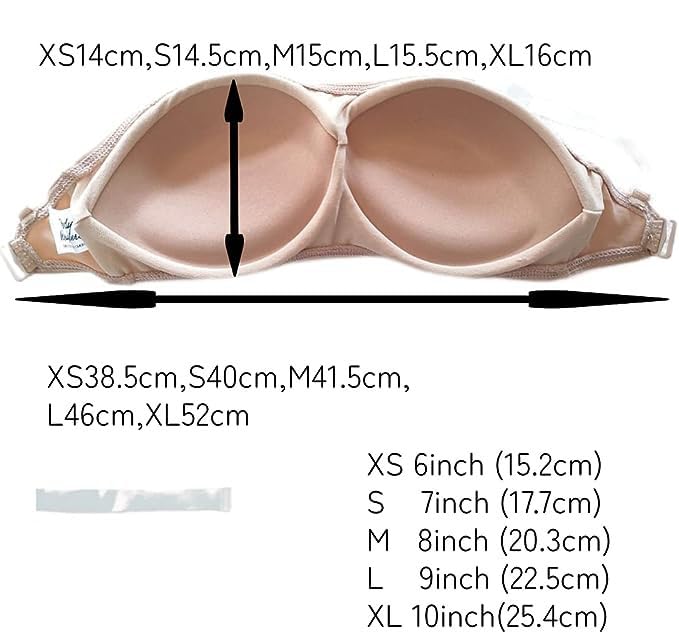 Body Wrappers Womens Clear Strap Bra Style 274