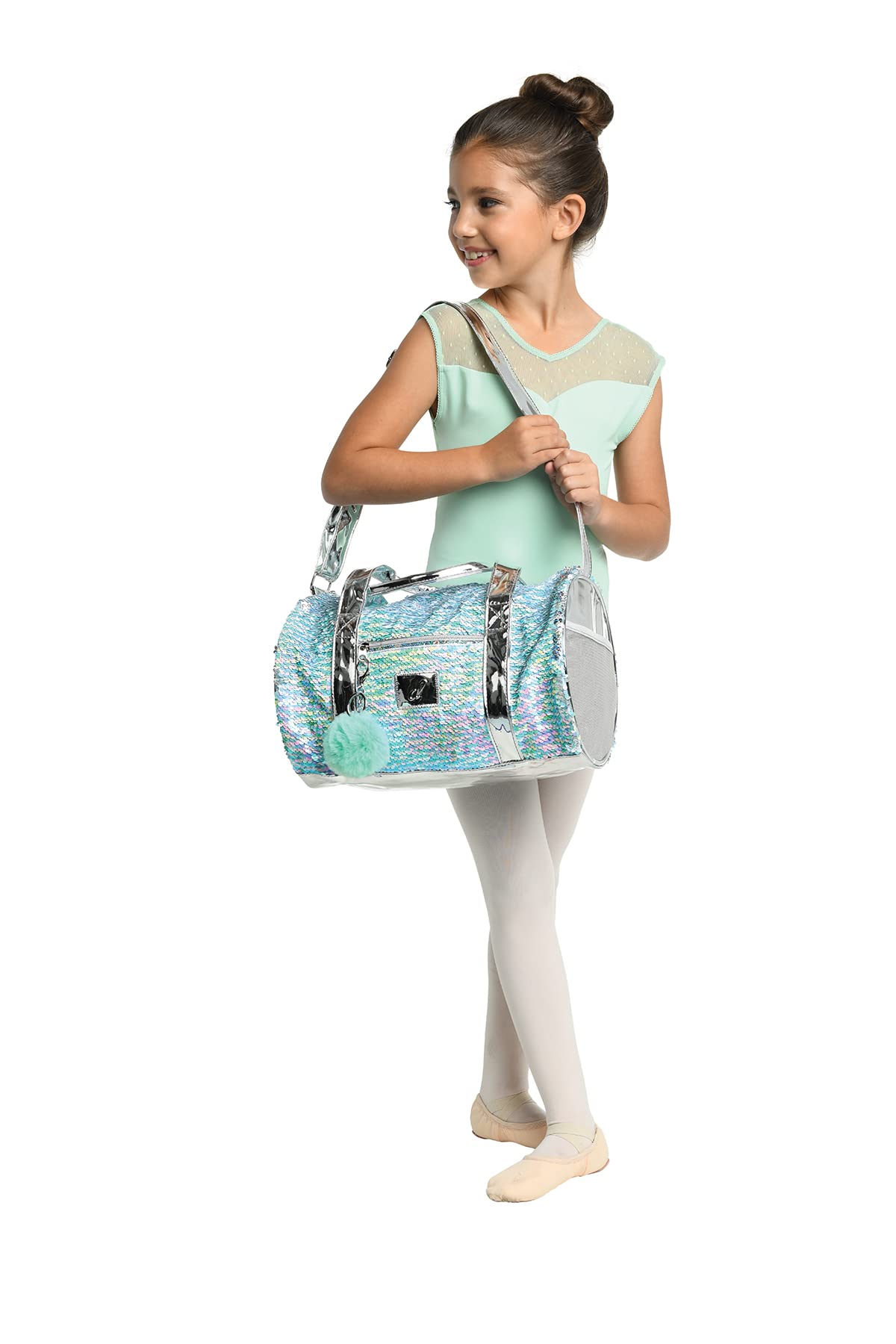 Danz N Motion IRIDESCENT DUFFLE Sequin Mesh