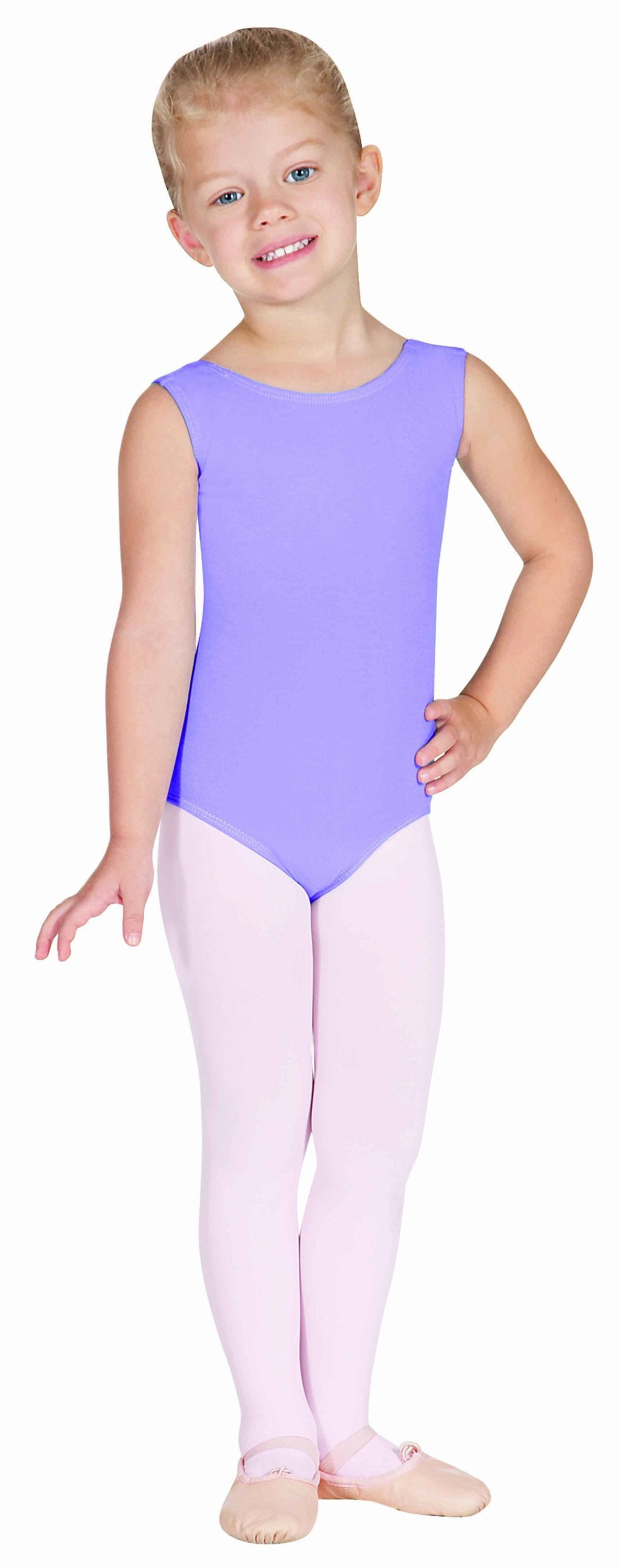 EUROTARD Girls Tank Leotard with Cotton 1089