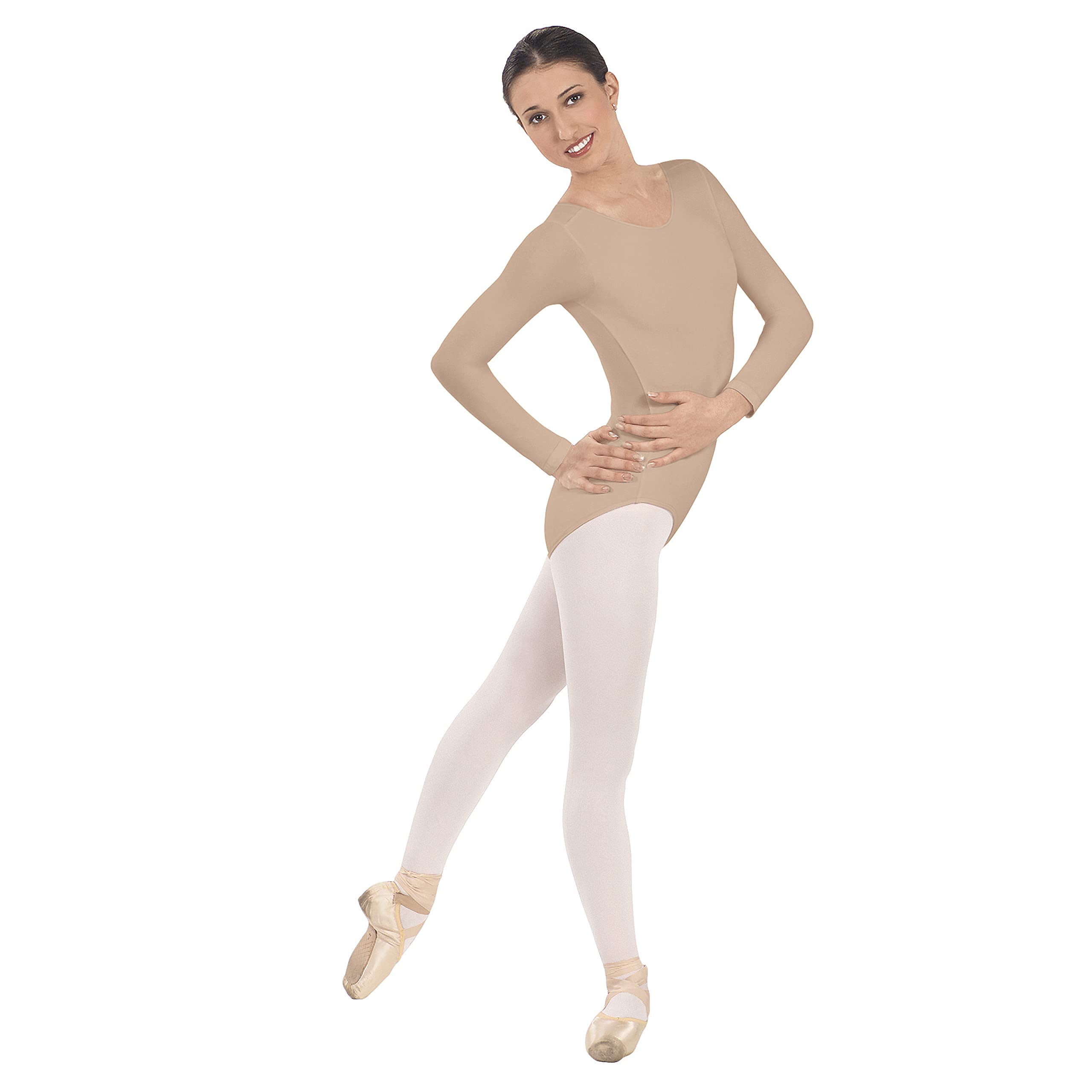 Eurotard Womens Long Sleeve Leotard with Cotton 10265