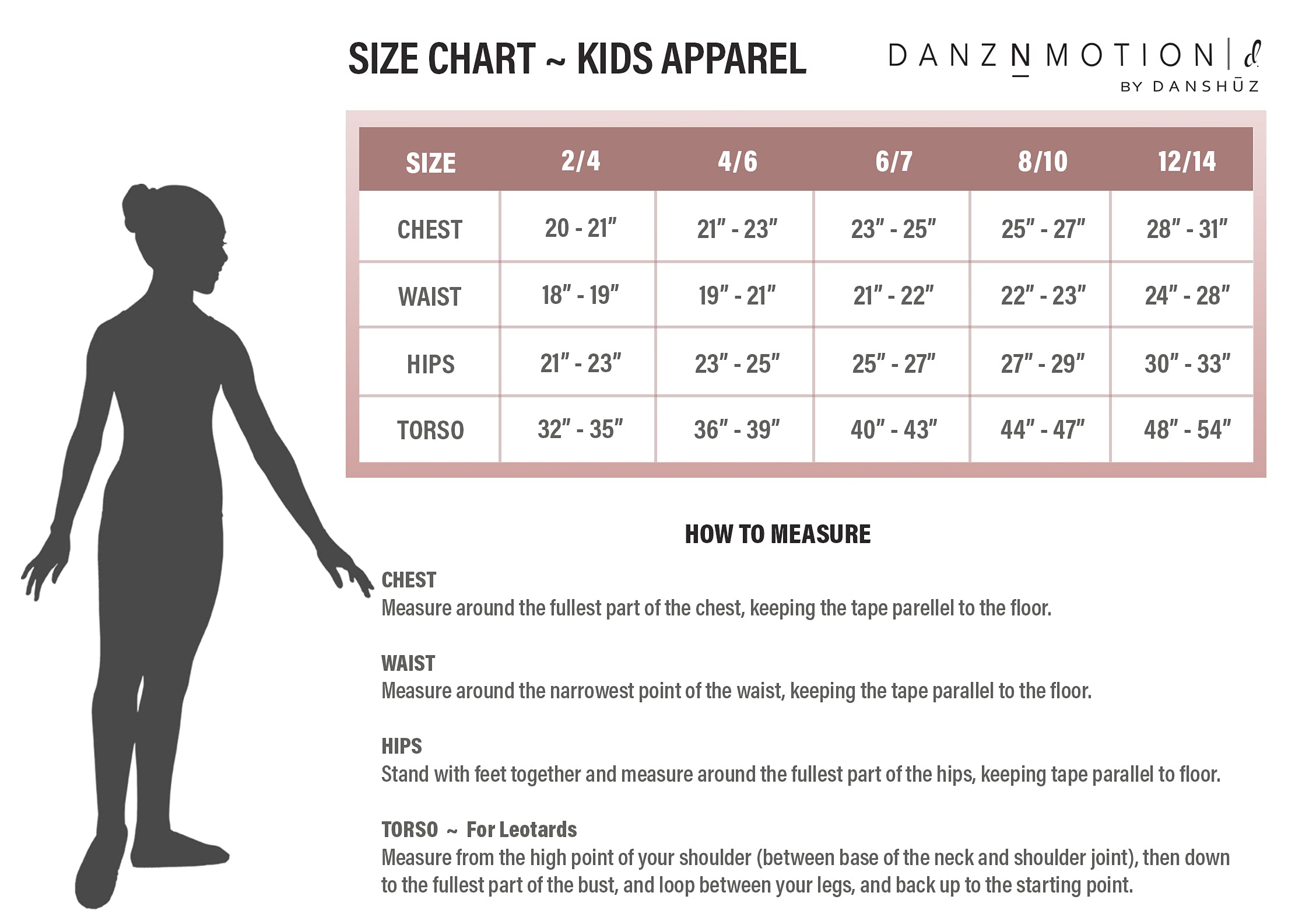 Danz N Motion "The Perfect 10" Multi-Strap Children's Dance Leotard