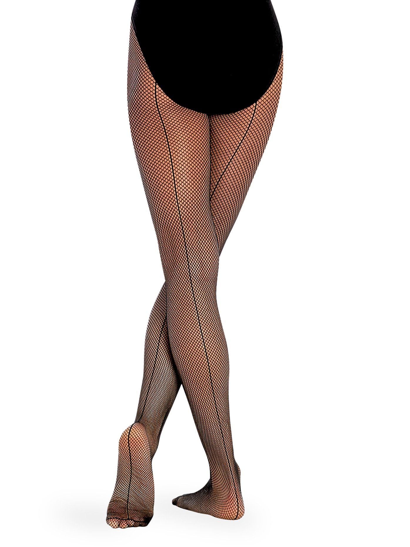 Body Wrappers Seamed Fishnet Tights