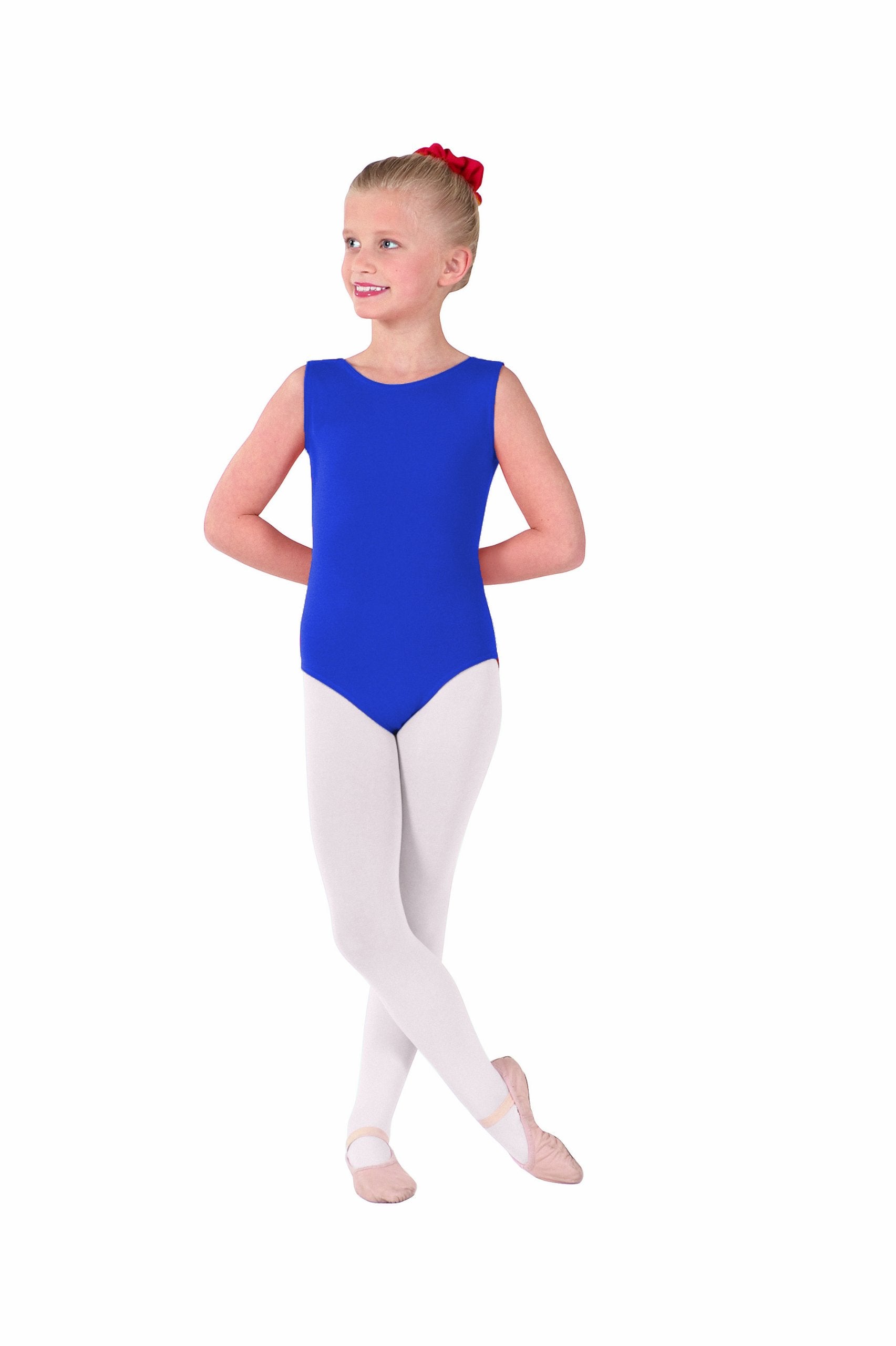 EUROTARD Girls Tank Leotard with Cotton 1089